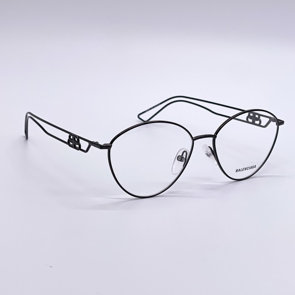 NEW BALENCIAGA BB0066O 001 GREY METAL EYEGLASSES BALENCIAGA BB00660 - Picture 6 of 11